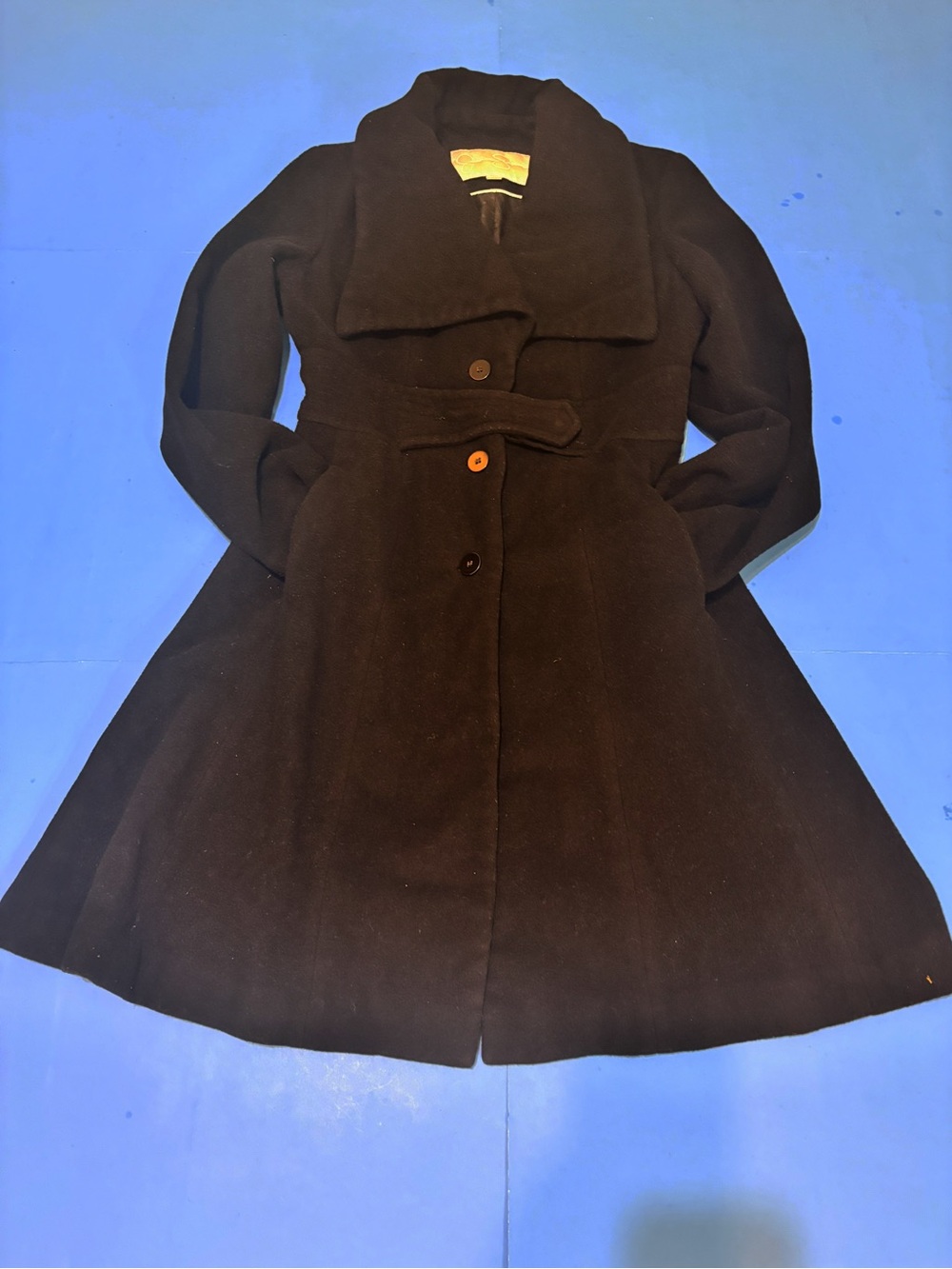 Jessica Simpson Classic Black  A-Line Coat - Picture 9 of 14